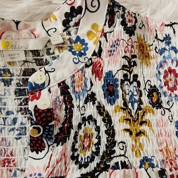 Boden Ruched Long Balloon Sleeve Blouse Womens Size 6 - Picture 7 of 11